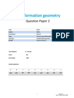 Transformation Geometry: Question Paper 2