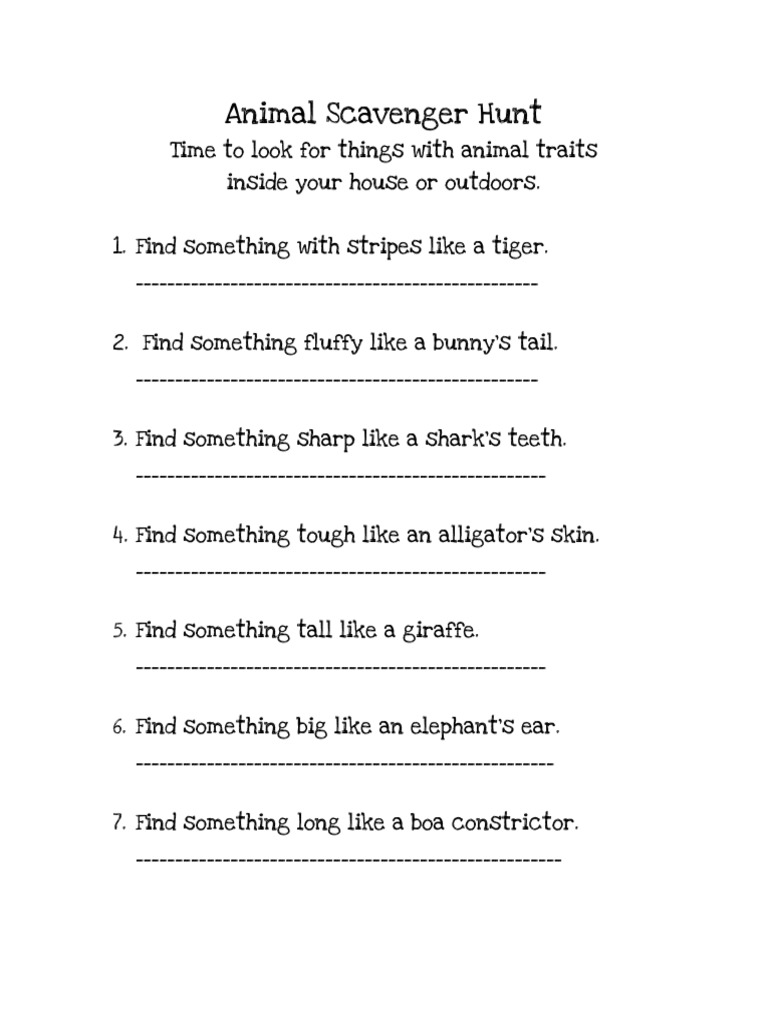 Animal Hunt | PDF | Language Arts & Discipline | Foreign Language Studies