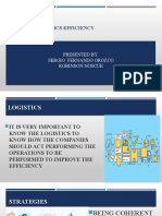Improve Logistics Efficiency: Presented by Sergio Fernando Orozco Robinson Noscue
