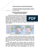 Formação do território brasileiro em 4 séculos