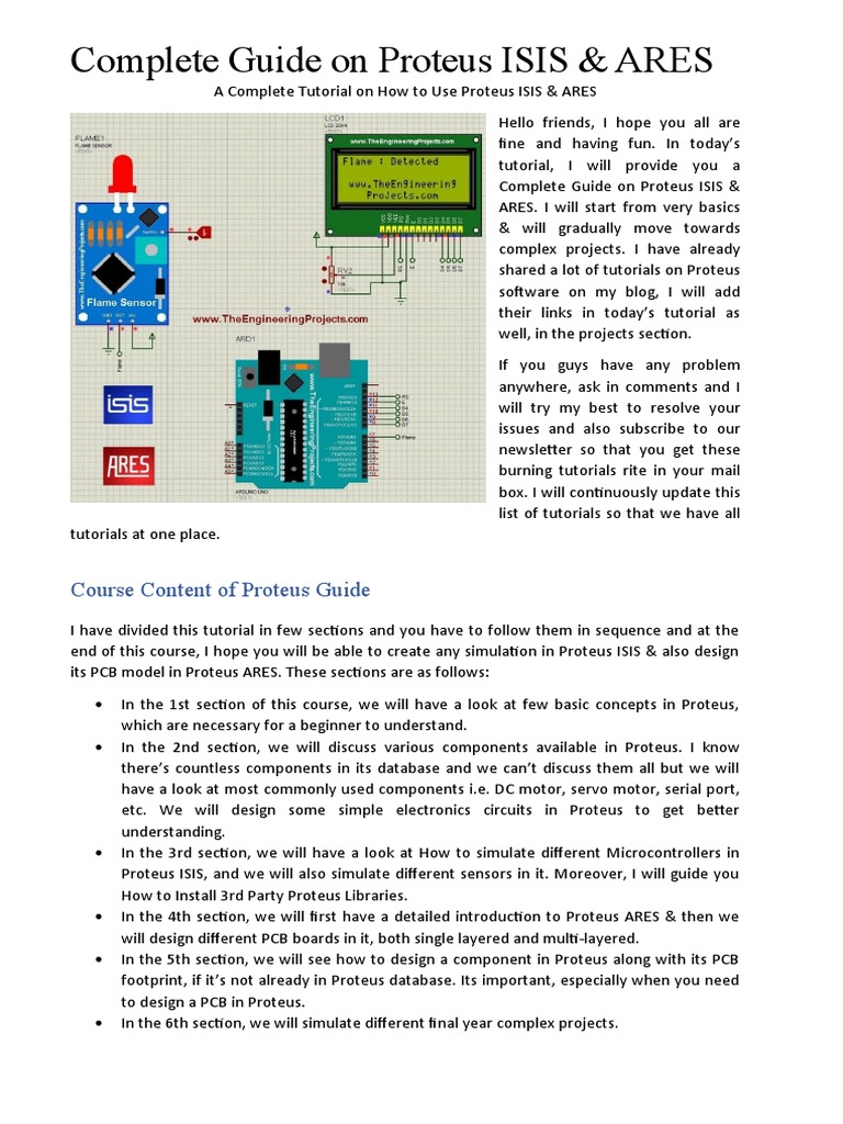 Complete Guide On Proteus ISIS | PDF | Arduino | Voltage