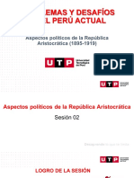 S02.s2 PPT SESIÓN 2 - Aspectos Políticos de La República Aristocrática