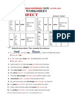Past Perfect: Grammar Worksheet