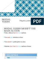 Modal Verbs: Obligation, Prohibition and Advice