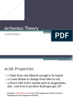Arrhenius Theory: Acids & Bases