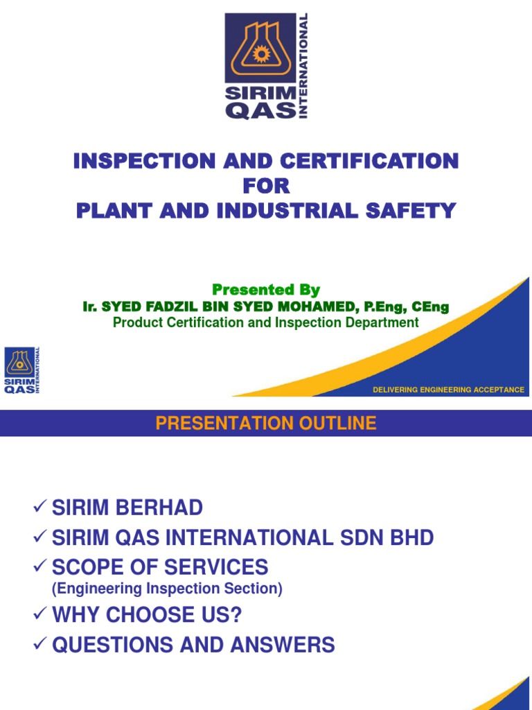 SIRIM QAS Engineering Inspection Overview | PDF | Nondestructive ...