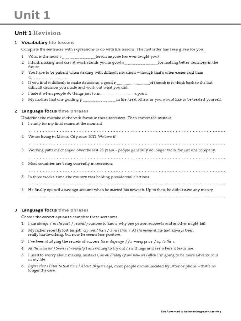 C2 Exercises | PDF | Perfect (Grammar) | Linguistics