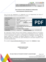 Anexo Xx. Carta Compromiso de Servicio Social: Arturo Montiel #28, Ing. Rodrigo Sánchez Calderón