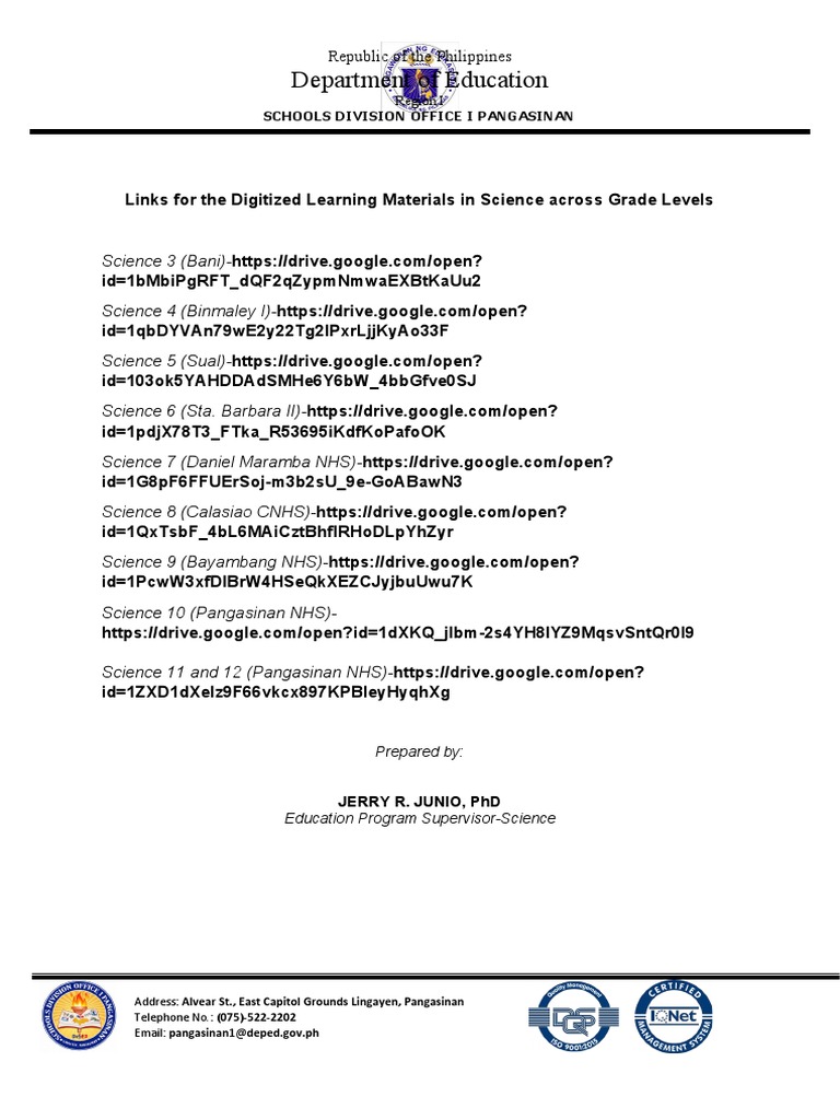 Digitized Science Learning Materials | PDF