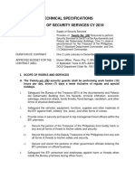 Technical Specifications Supply of Security Services Cy 2019