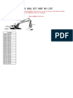 Samsung Excavator Seal Kit List