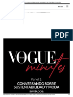 Vogue Minutes - en El Primer Panel Platicamos Sobre Sustentabilidad y Moda - Vogue México y Latinoamérica