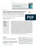 Effects of Textile Dyes On Health and The Environment and Bioremediation Potential of Living Organisms