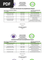 Individual Workweek Accomplishment Report