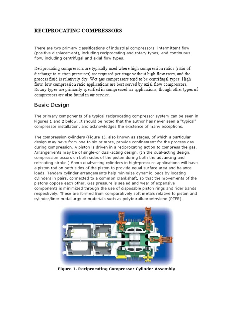 Overview of Reciprocating Compressors | PDF | Cylinder (Engine) | Piston