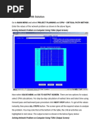 CPM Problems With Solution: Solving Network Problem On Computer Using TORA (Input Screen)