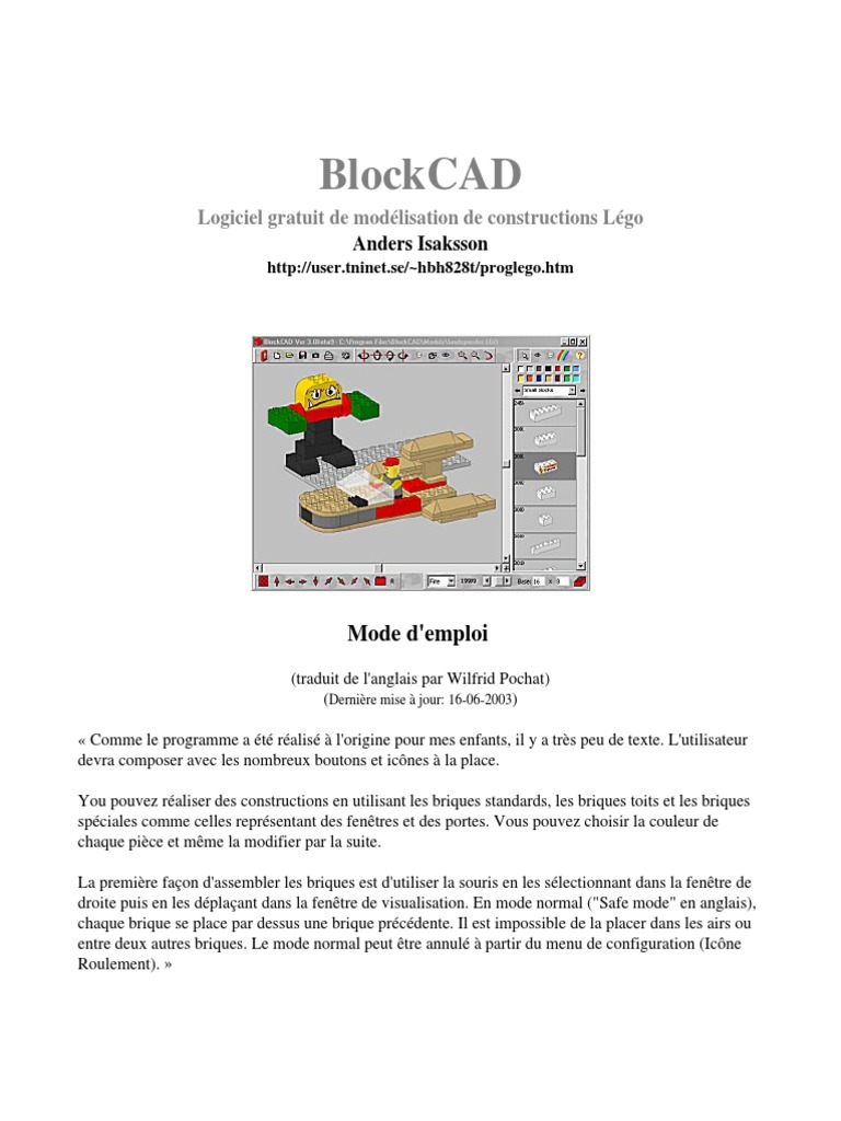Modélisation 3D avec BlockCAD LEGO | PDF | Logiciel | Logiciel système