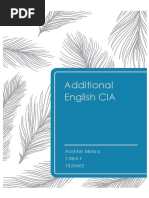 Additional English CIA: Aashish Mishra 2 Bba F 1820602