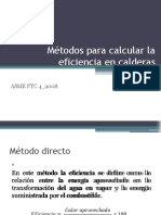 Calcular la eficiencia en calderas