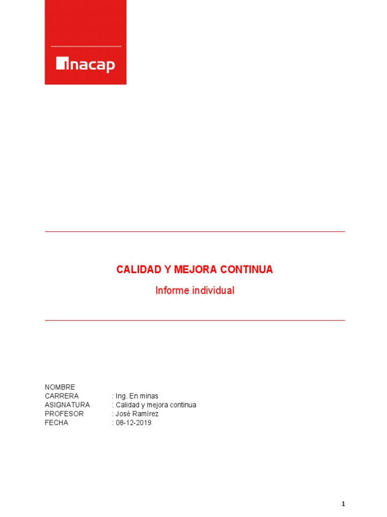Calidad y Mejora Continua | PDF | Gestión de la calidad | Sistema de ...