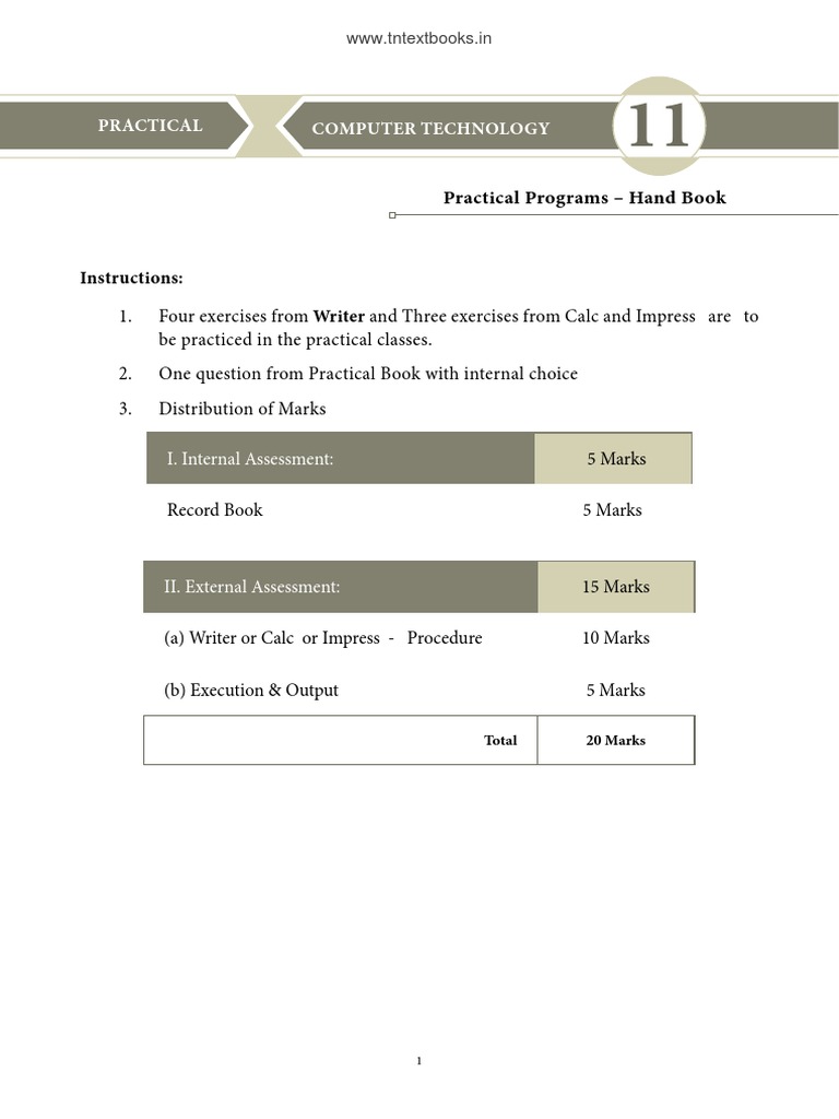 11th STD Computer Technology Practical English Medium - WWW ...