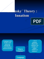Chomsky Theory: Innatism