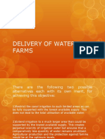 Delivery of Water To Farms