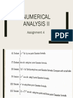 Numerical Analysis Ii: Assignment 4