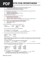 Handouts For Inventories: A. This Fact Must Be Disclosed