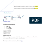 Rectilinear Motion