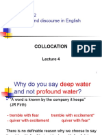 Meaning and Discourse in English: Collocation