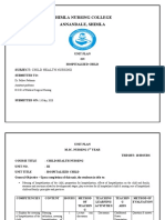 Unit Plan (3) Child Health Nursing