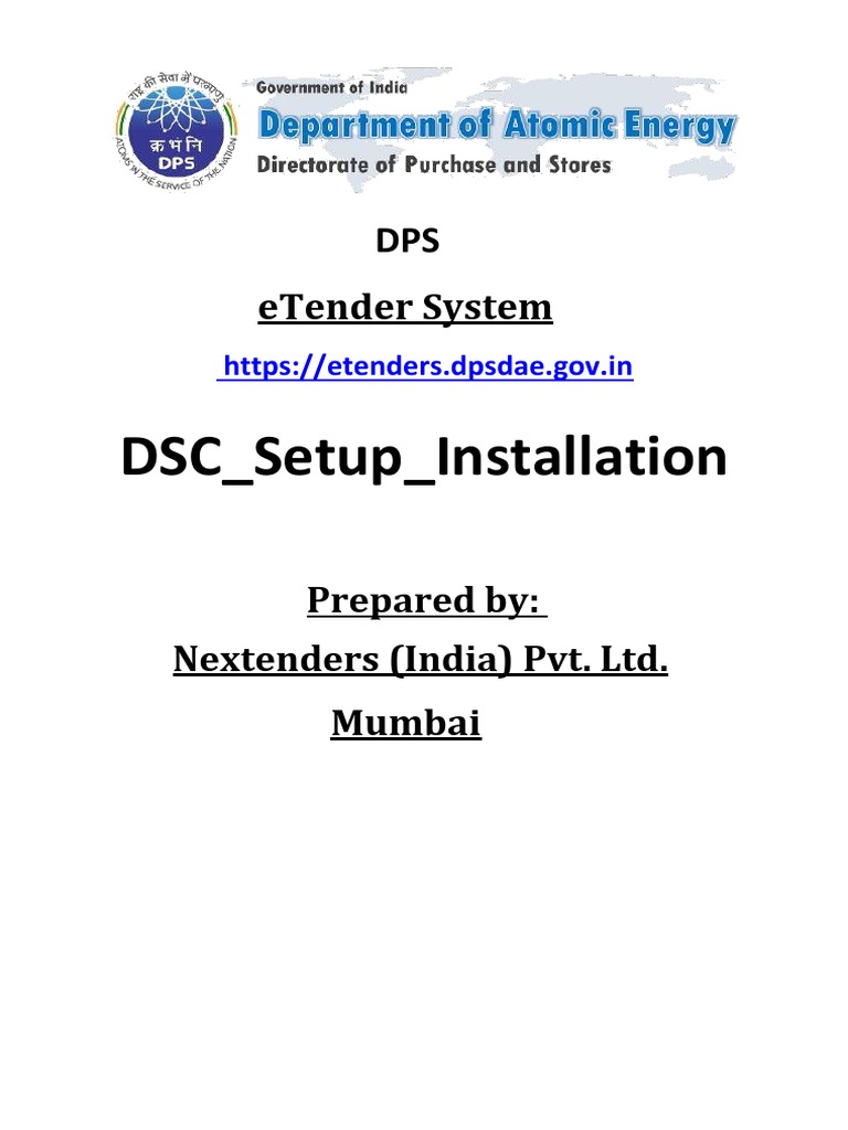DSC Installation for eTender System | PDF | Business | Computers