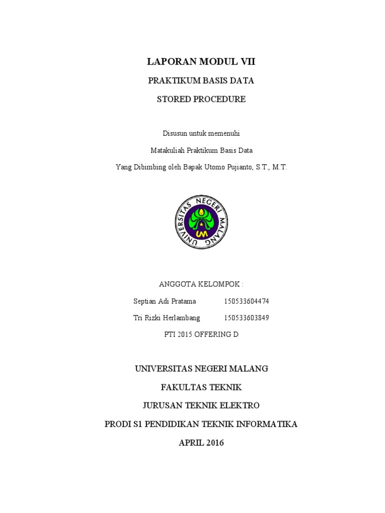 Panduan Praktikum Stored Procedure SQL | PDF | Bisnis | Komputer
