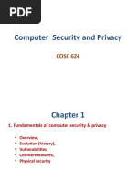 Computer Security and Privacy: COSC 624