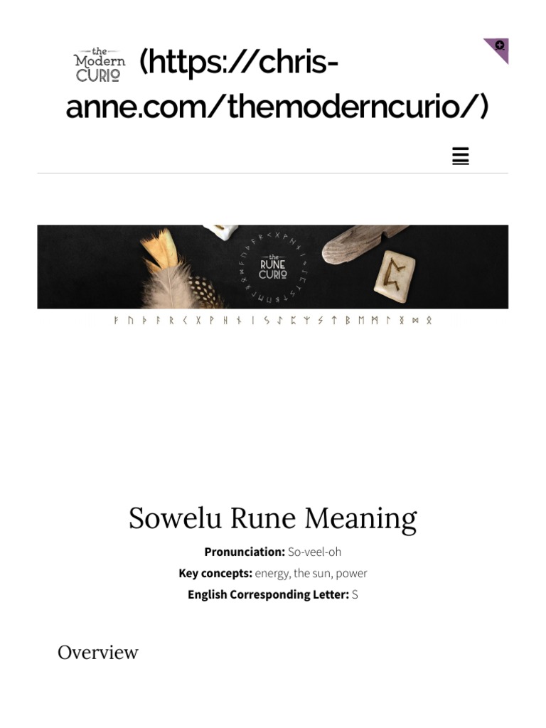 Sowelu Rune: Meaning and Significance | PDF | Self-Improvement