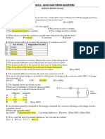 Level Past Paper Questions - Physics O: TOPIC-13 Electric Current PAPER-1 Multiple Choice