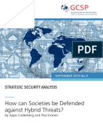 GCSP Strategic Security Analysis - How Can Societies Be Defended Against Hybrid Threats