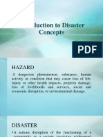 Introduction to Disaster Concepts and Risk Factors