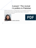 'Love and Power': The Revival of People's Politics in Pakistan