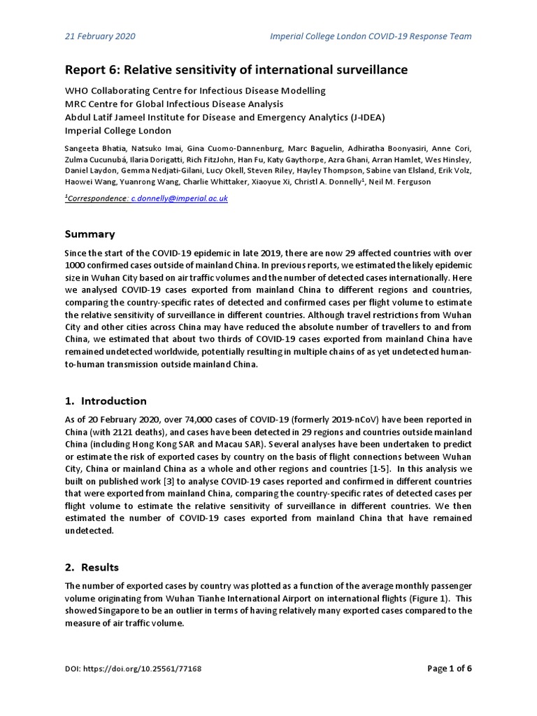 COVID-19 Case Surveillance Sensitivity Analysis | PDF | Poisson ...