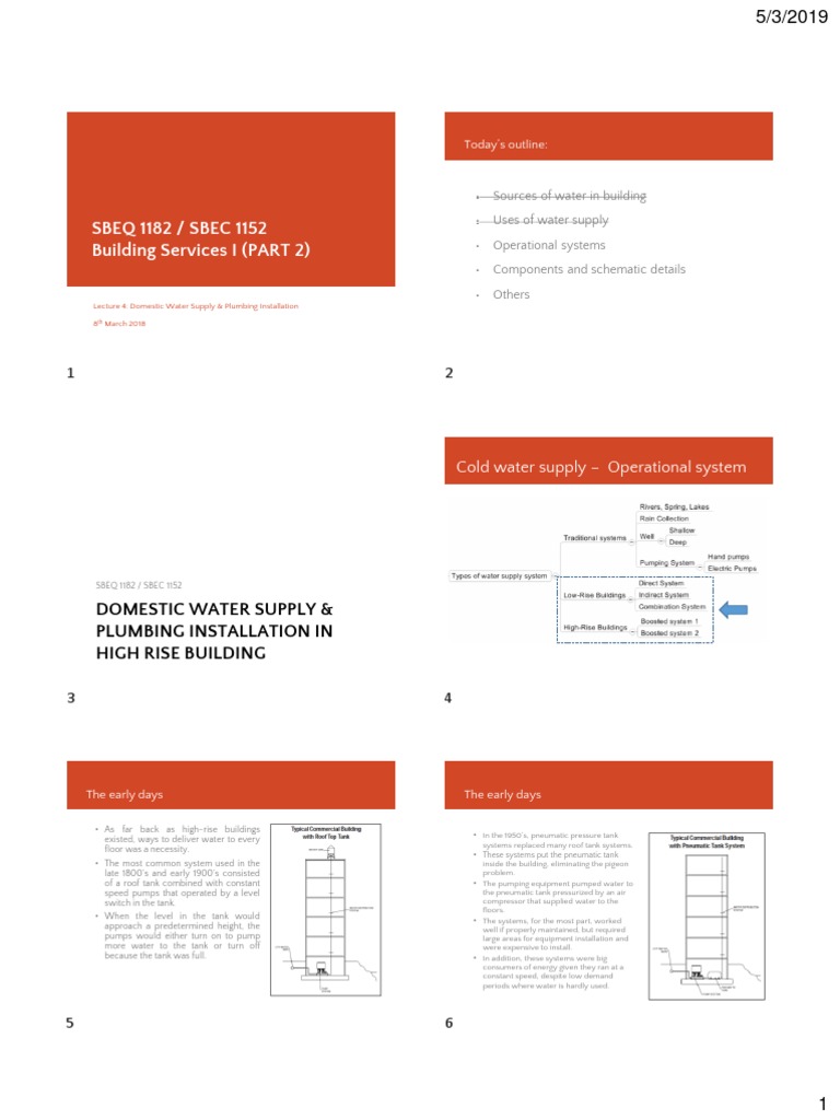 03 Water Supply and Plumbing P2 | PDF | Plumbing | Pipe (Fluid Conveyance)