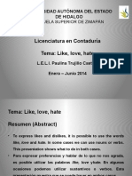 Licenciatura en Contaduría Tema: Like, Love, Hate: Universidad Autónoma Del Estado de Hidalgo