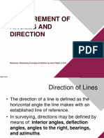Measurement of Angles and Direction: Reference: Elementary Surveying 3rd Edition by Juny Pilapil La Putt