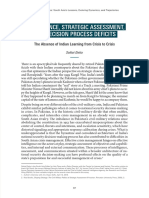 Intelligence, Strategic Assessment, and Decision Process Deficits