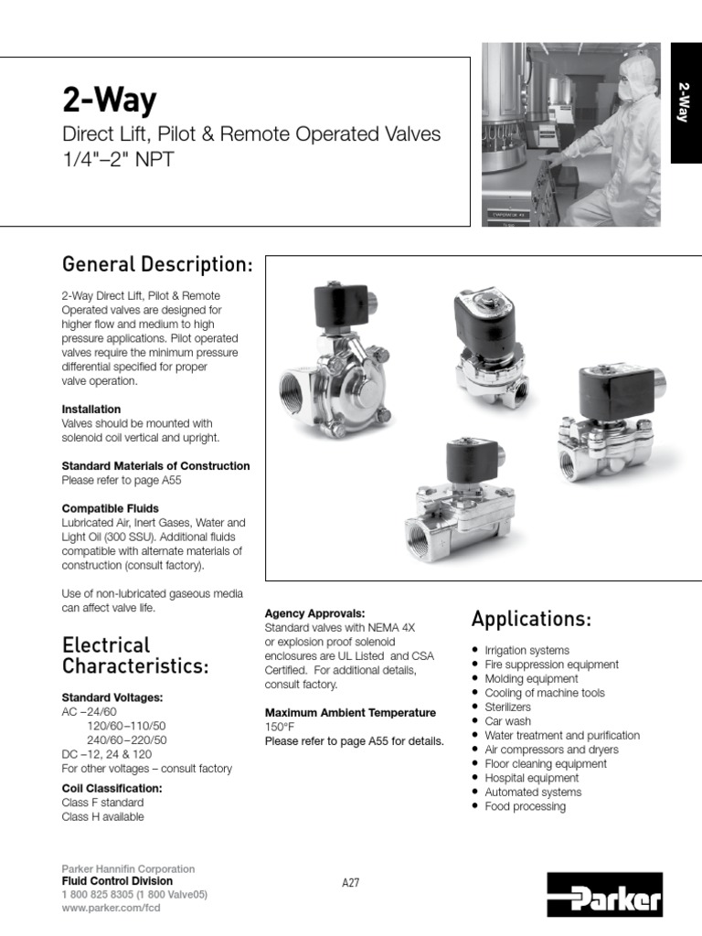 Direct Lift, Pilot & Remote Operated Valves 1/4"-2" NPT: Installation ...