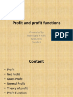 Profit and profit functions