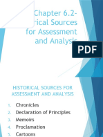 Chapter 6.2-Historical Sources For Assessment and Analysis