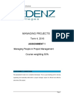 Assessment 1 - Managing Projects - HR Plan