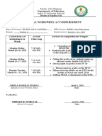 Individual Workweek Accomplishment: Department of Education